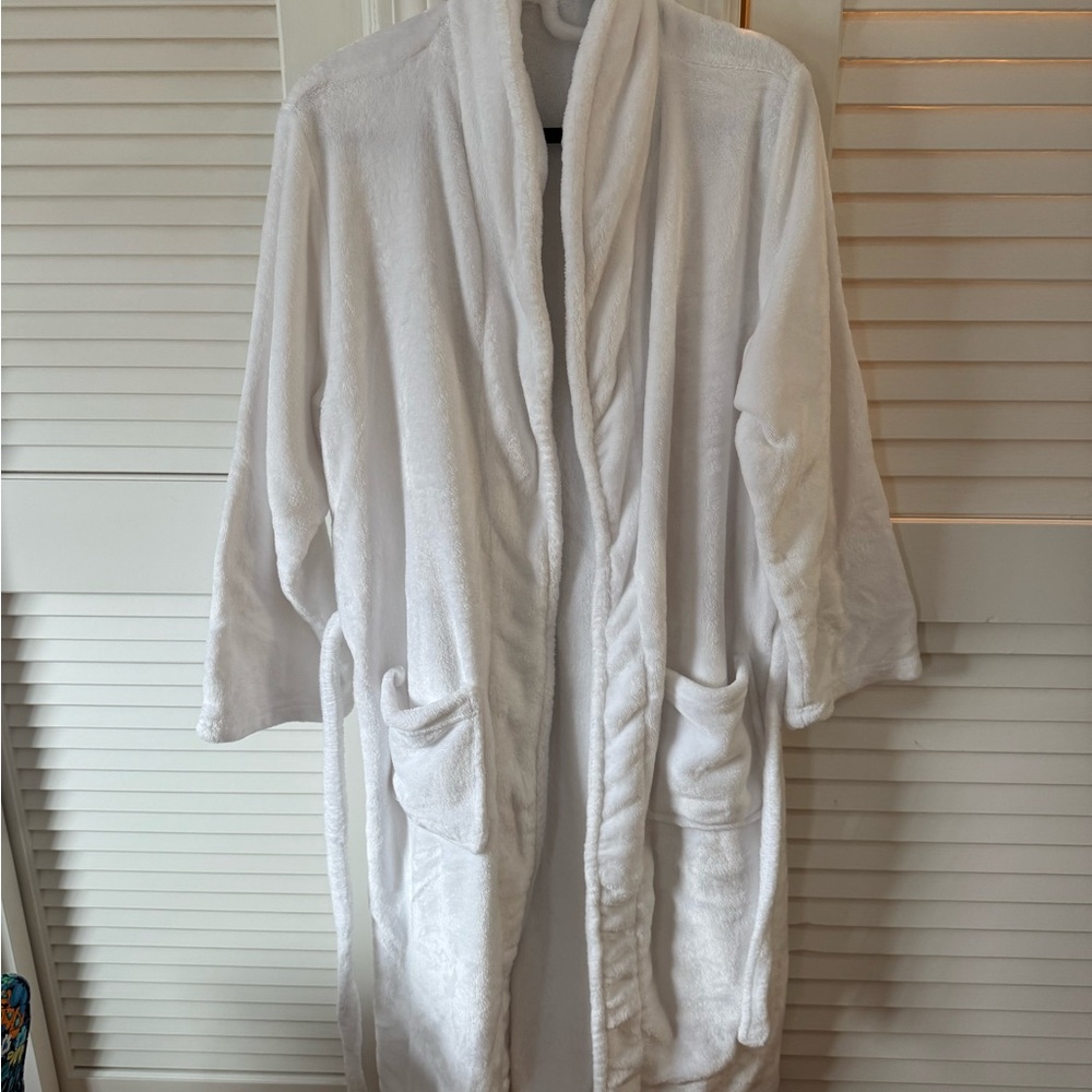 Cozy White Plush Robe